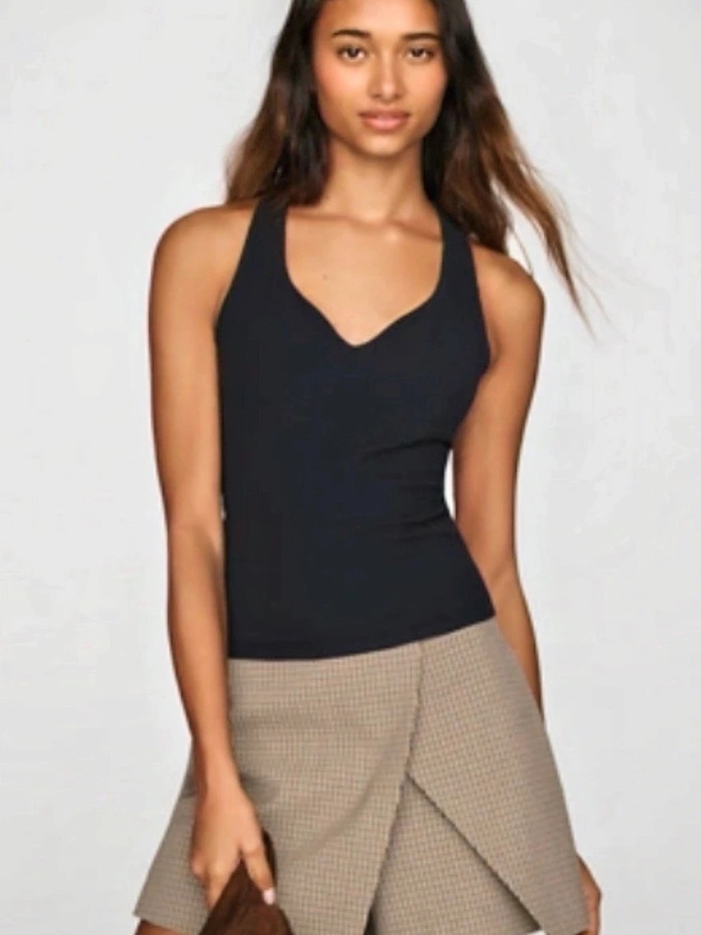 Anthropologie Curved V-Neck Tank